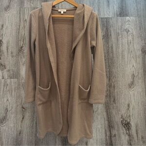 Hailey & Co Cozy Tan Teddy Cardigan | Hooded | Women’s Small